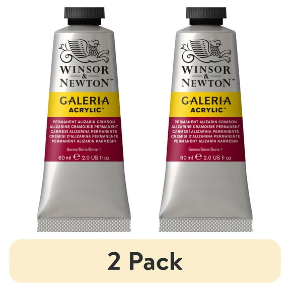 (2 pack) Winsor & Newton Galeria Acrylic Paint, 60ml, Alizarin Crimson