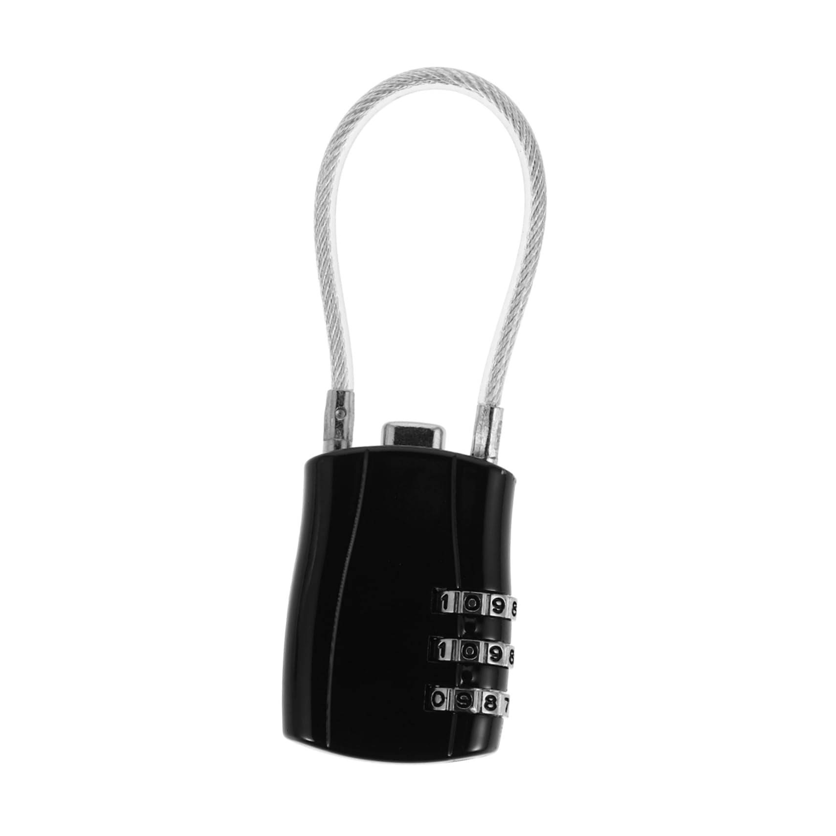 2 pack Wire Rope Cable Lock with Resettable Code, Combo Mini Lock for ...