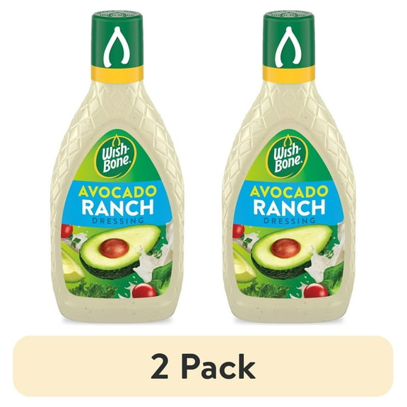 (2 pack) Wish-Bone Avocado Ranch Salad Dressing, 15 fl oz