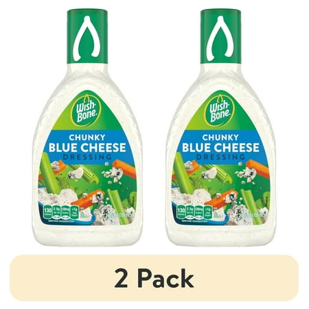 (2 pack) Wish-Bone Chunky Blue Cheese Salad Dressing, 24 fl oz
