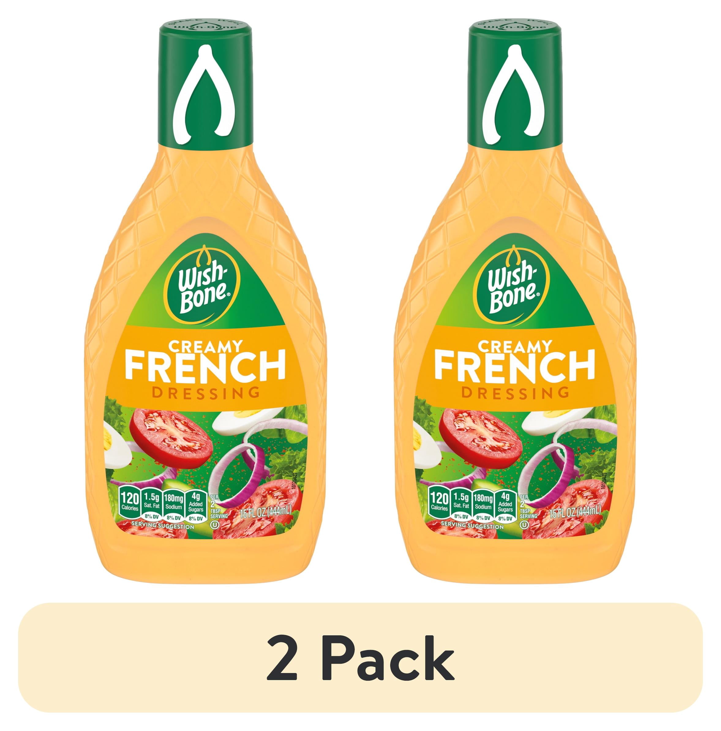 (2 pack) Wish-Bone Creamy French Salad Dressing, 15 fl oz