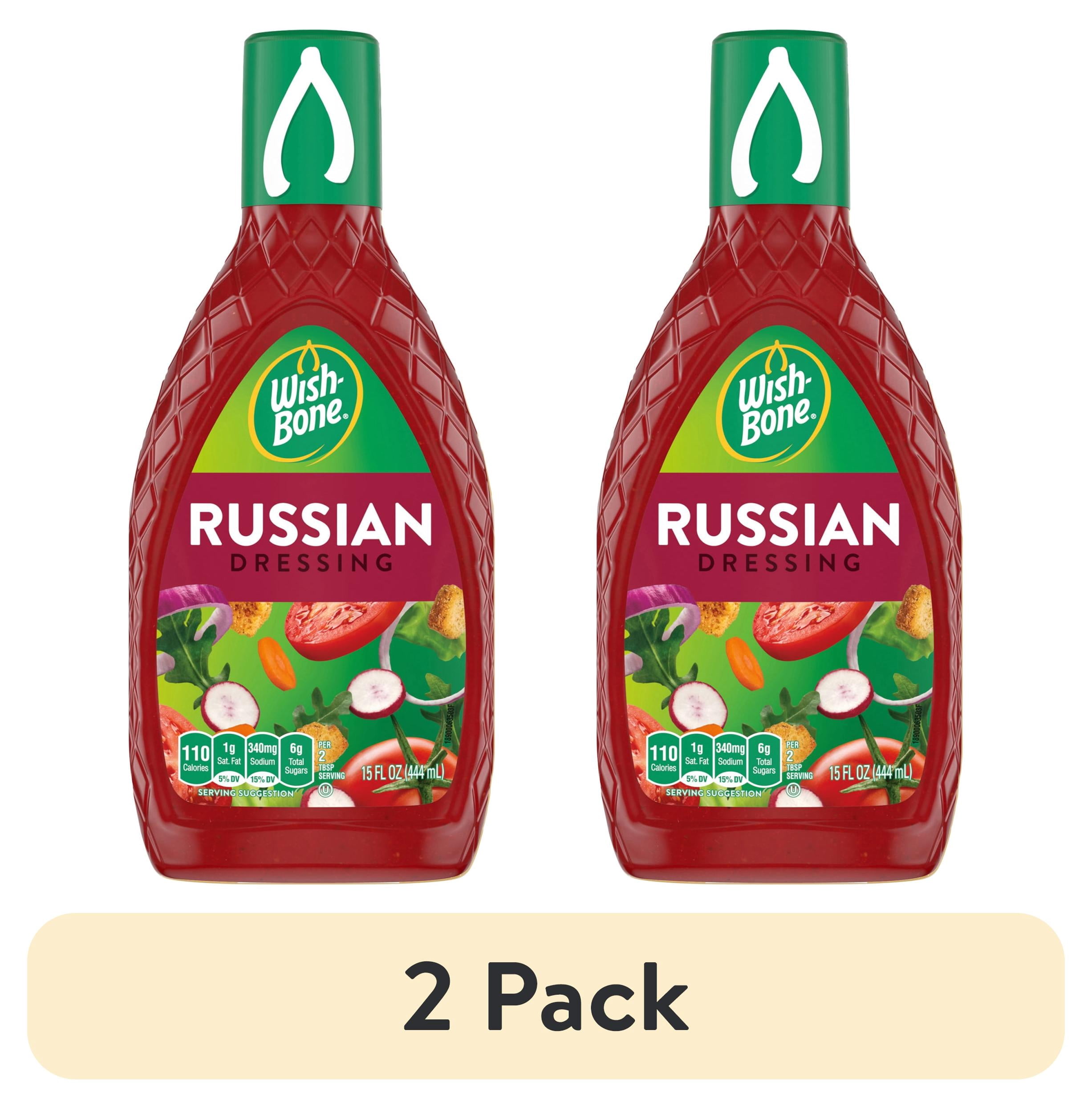 (2 pack) Wish-Bone Russian Salad Dressing, 15 fl oz