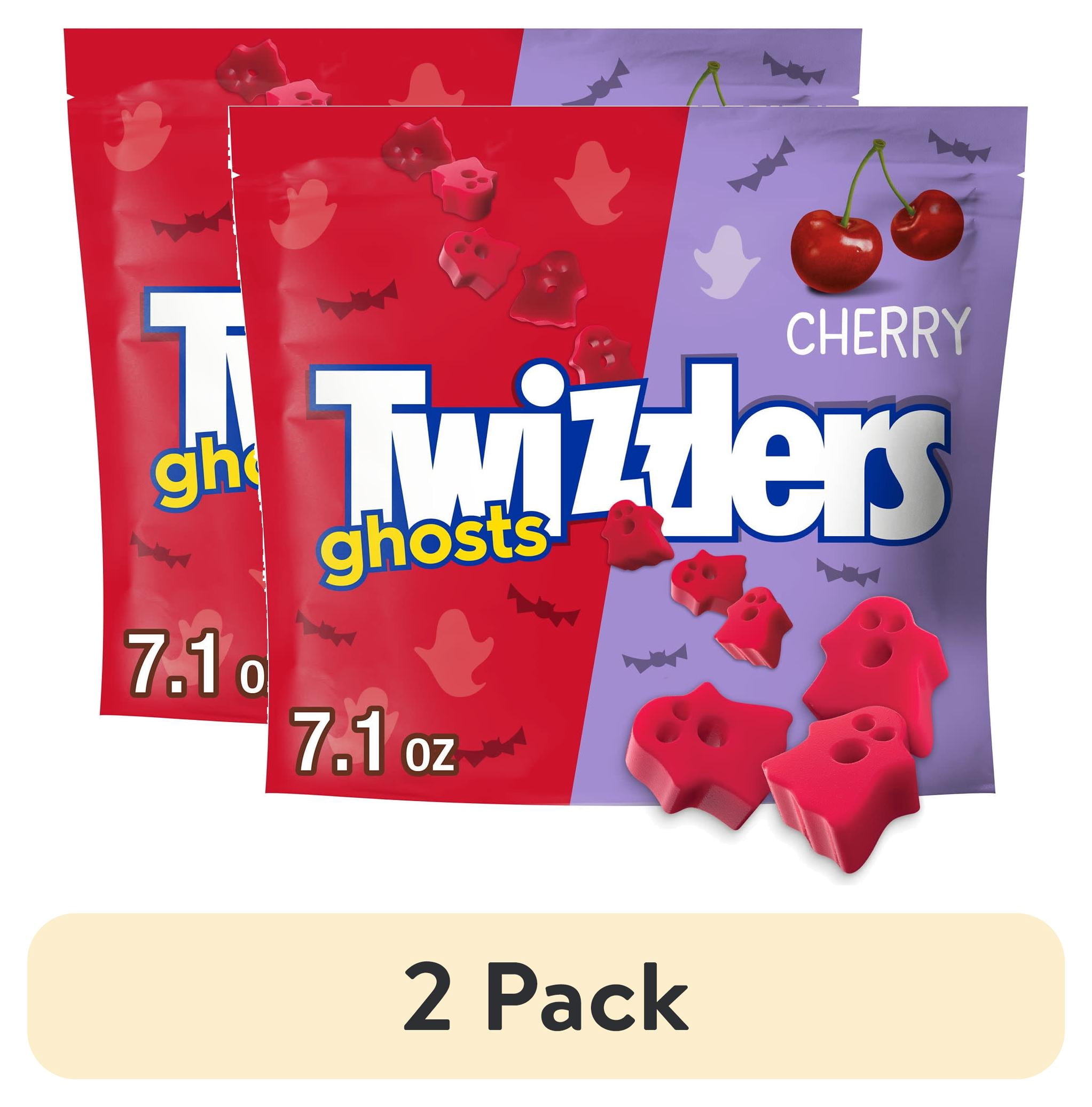 (2 pack) Twizzlers Ghosts Cherry Flavored Chewy, Halloween Candy Bag, 7.1 oz
