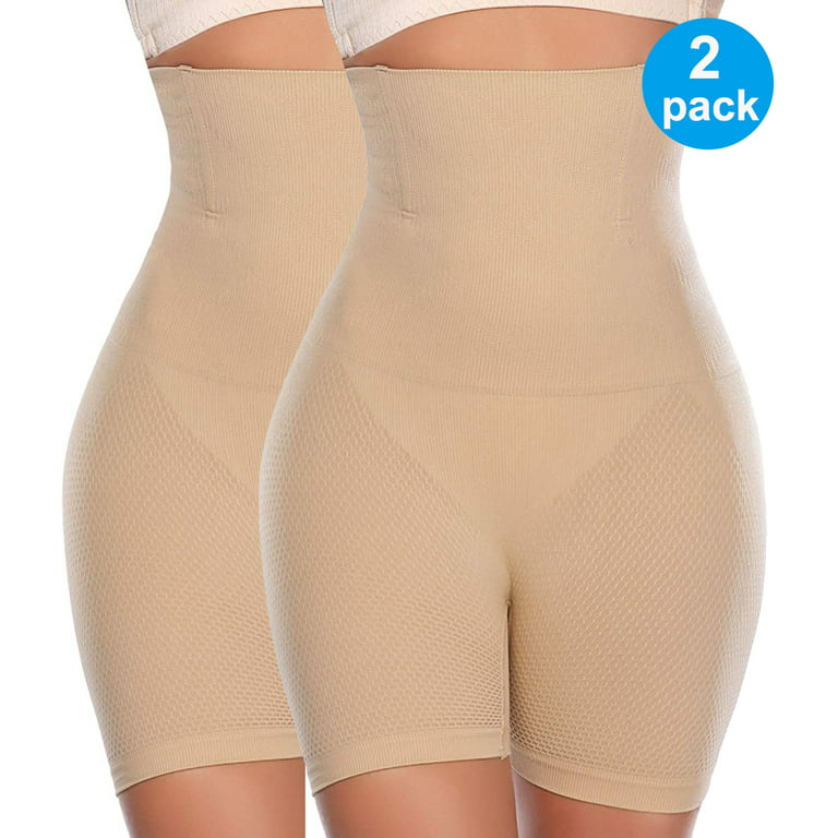 2 pack Women Waist Trainer Shapewear Tummy Control Body Shaper Shorts  Hi-Waist Butt Lifter Thigh Slimmer 