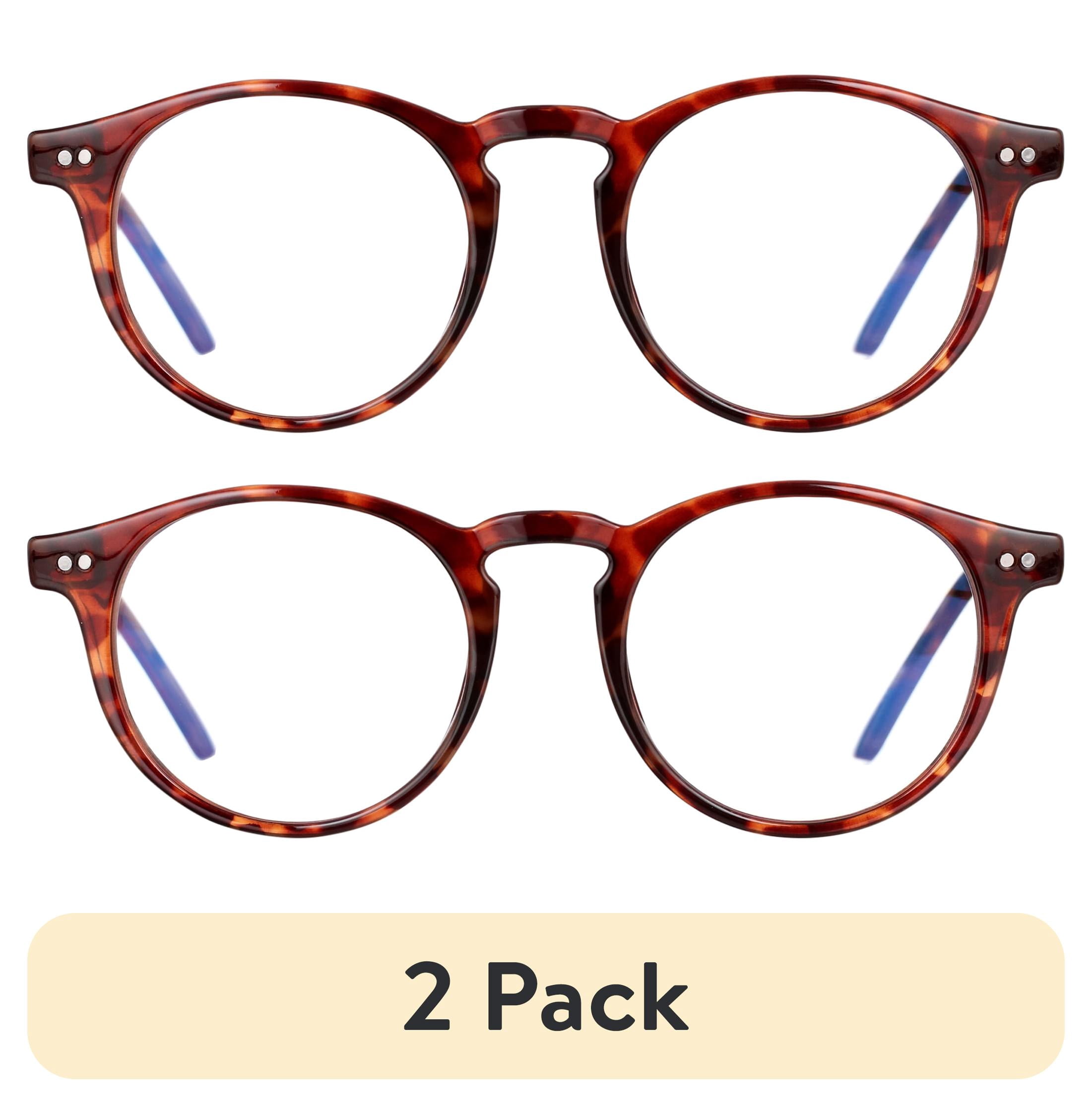 (2 pack) Women's Health Perspective Blue Light Blocking Glasses for Computer UV and Gaming Protection by DIFF Eyewear Caramel Tortoise