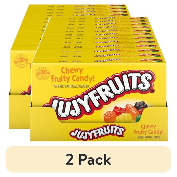(2 pack) Wonka Jujyfruits Gummy candy, Assorted Gummy Candy, 5 Ounce Theater Candy Boxes (Pack of 12)