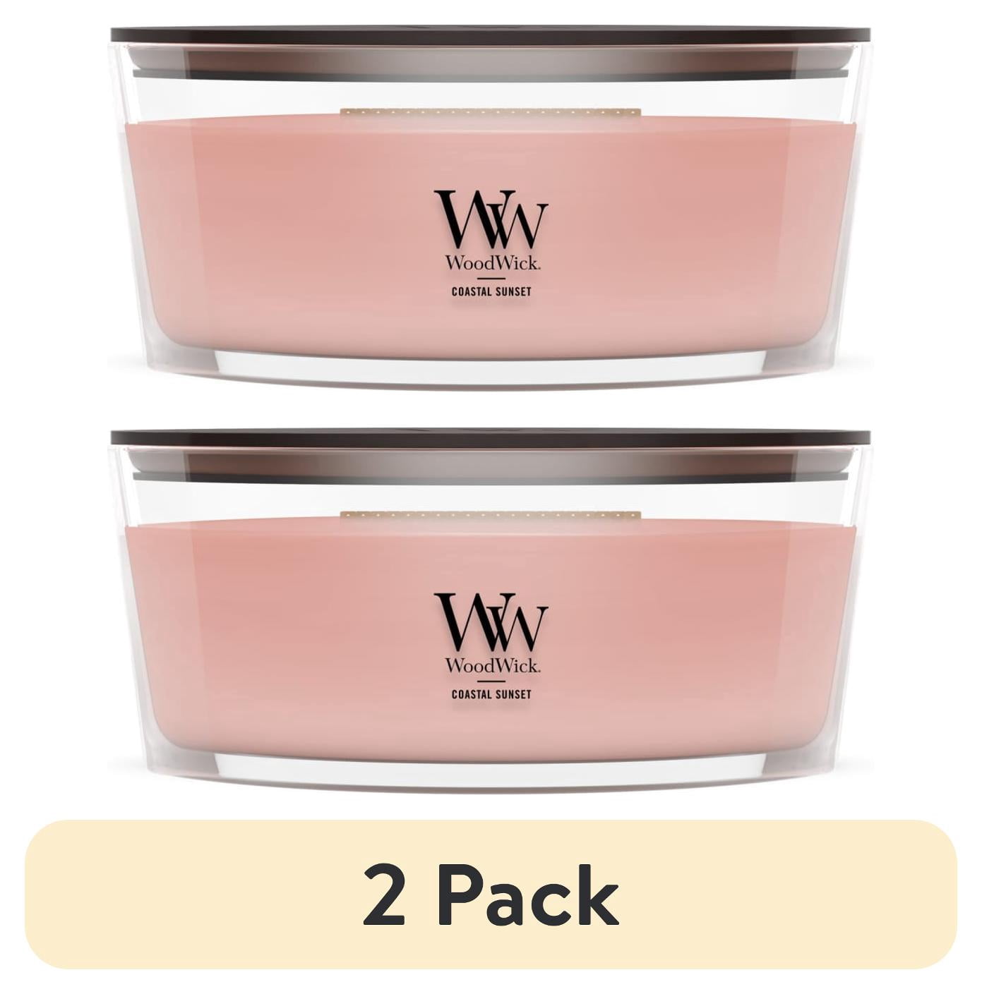 (2 pack) WoodWick Ellipse Scented Candle, Coastal Sunset, 16 oz