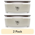 thumbnail interactive-video image 1 of (2 pack) WoodWick Ellipse Scented Candle, Fireside, 16 oz, 1 of 10