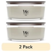 2 pack WoodWick Ellipse Scented Candle, Fireside, 16 oz