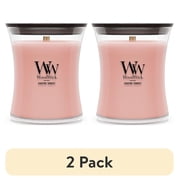 2 pack WoodWick 9.7 oz Medium Hourglass Scented Candle, Coastal Sunset, Pink