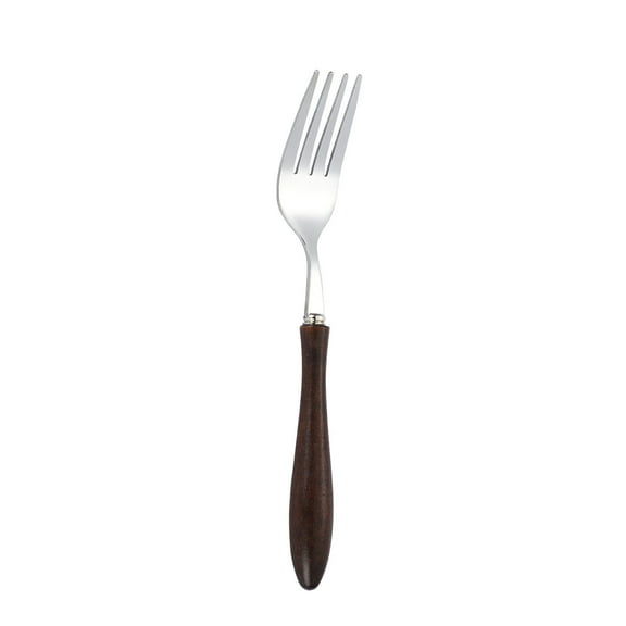 2 pack Wooden Handle Flatware Set, Forks Spoons Set , Silverware Set with Wood handles, Wood with & Retro Style Cutlery