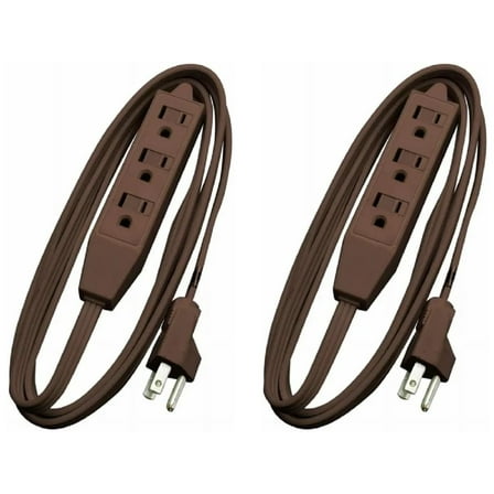 2-pack - Woods 0608 SPT-2 16/3 Cube Tap Extension Cord, 8-Foot, 3 Grounded Outlets  00078693006081