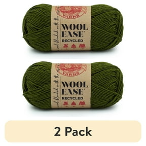 (2 pack) Lion Brand Wool-Ease Recycled Olive 632-172T Medium Yarn