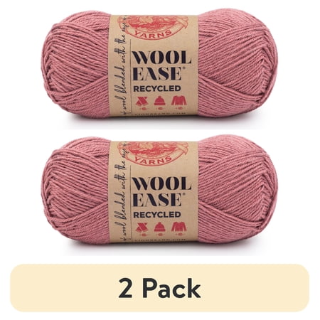 (2 pack) Lion Brand Wool-Ease Recycled Terracotta 632-137G Medium Yarn