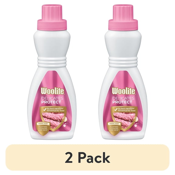 (2 pack) Woolite Delicates Hypoallergenic Liquid Laundry Detergent, 16 fl oz, 8 Loads, Hand & Machine Wash