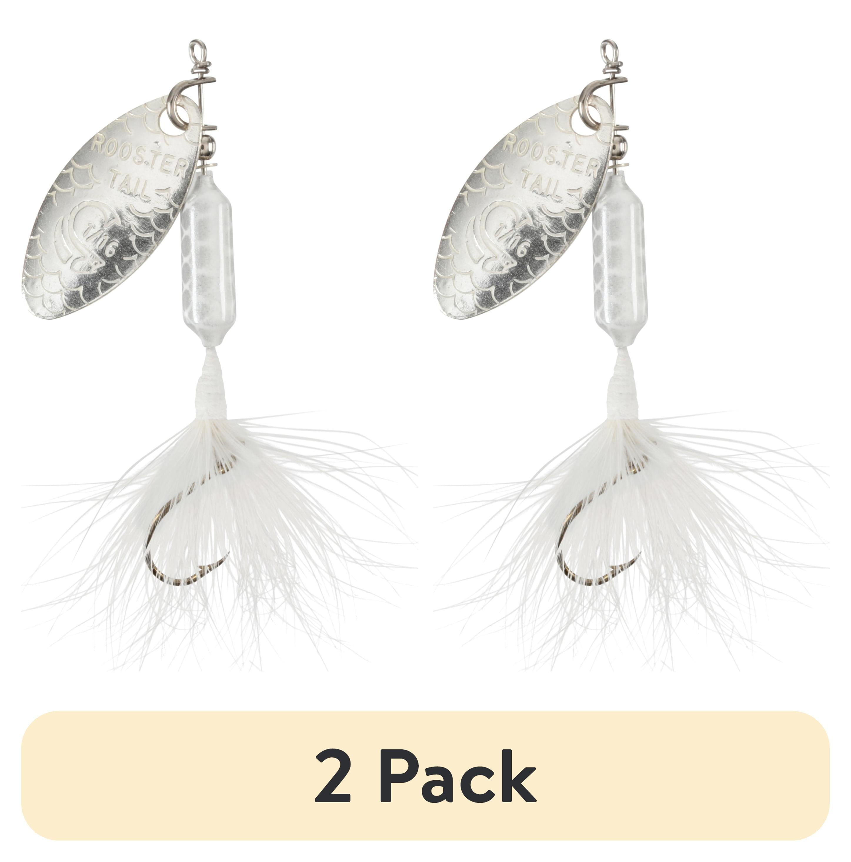 (2 pack) Worden's® Original Rooster Tail® Fishing Hook, Inline Spinnerbaits Lure, White