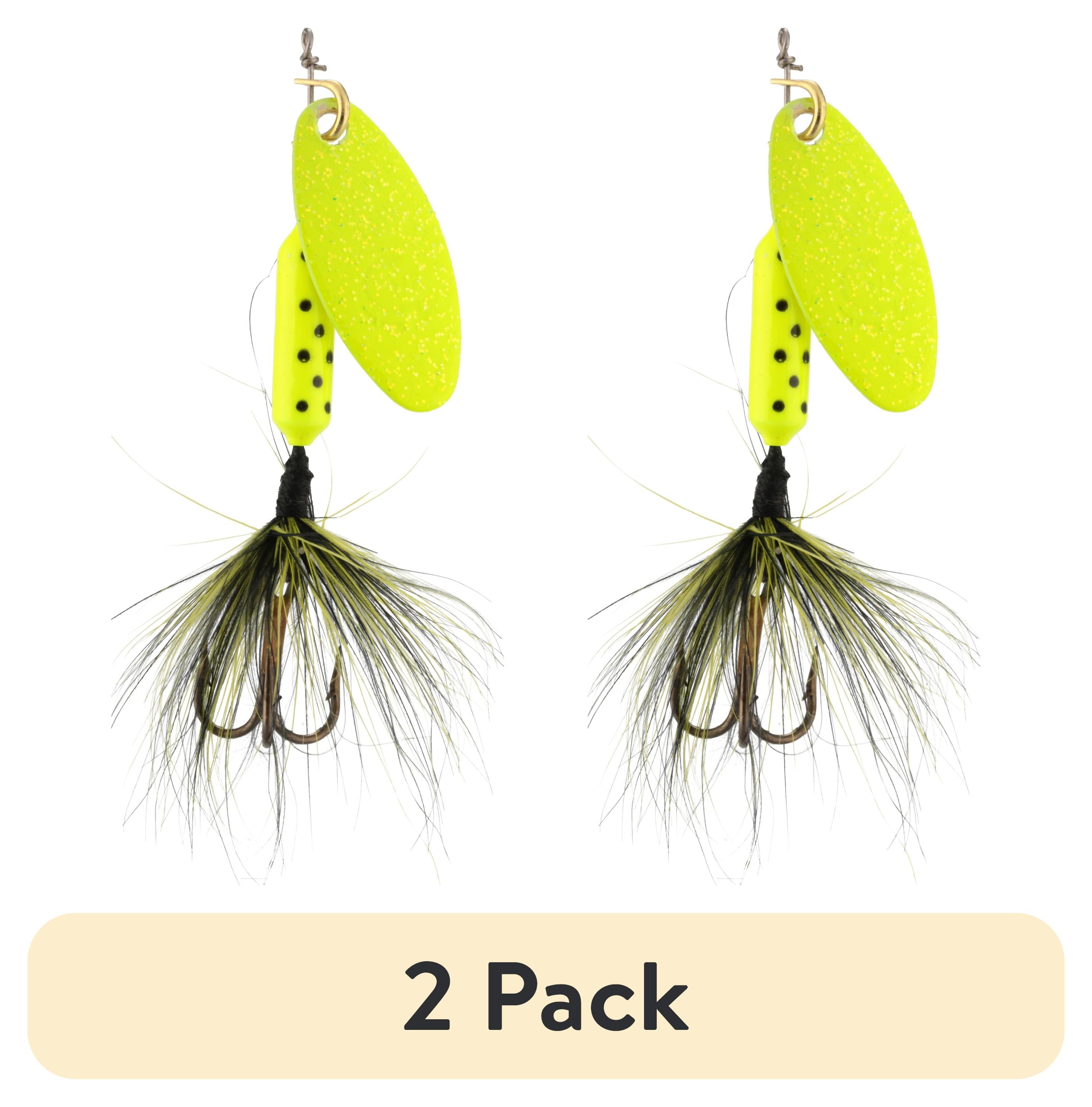2 pack) Worden's® Rooster Tail® Original Chartreuse Dot Lure 1/8