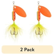 (2 pack) Worden's® Rooster Tail® Original Fire Tiger Lure 1/16 oz. Carded Pack