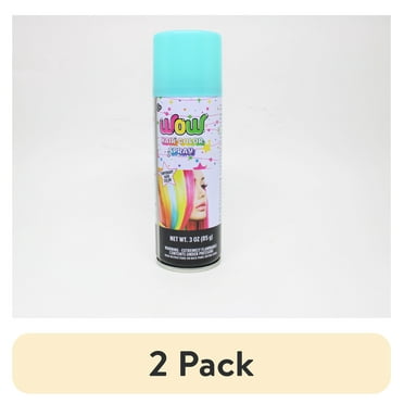 (2 pack) Wow Temporary Hair Color Spray, Fluorescent Blue