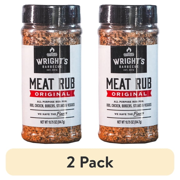 (2 pack) Wright's Barbecue Meat Rub Dry Seasoning, 16 oz