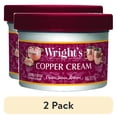 thumbnail image 1 of (2 pack) Wright's Copper and Brass Cream Cleaner - 8 Ounce - Gently Cleans and Removes Tarnish Without Scratching, 1 of 12