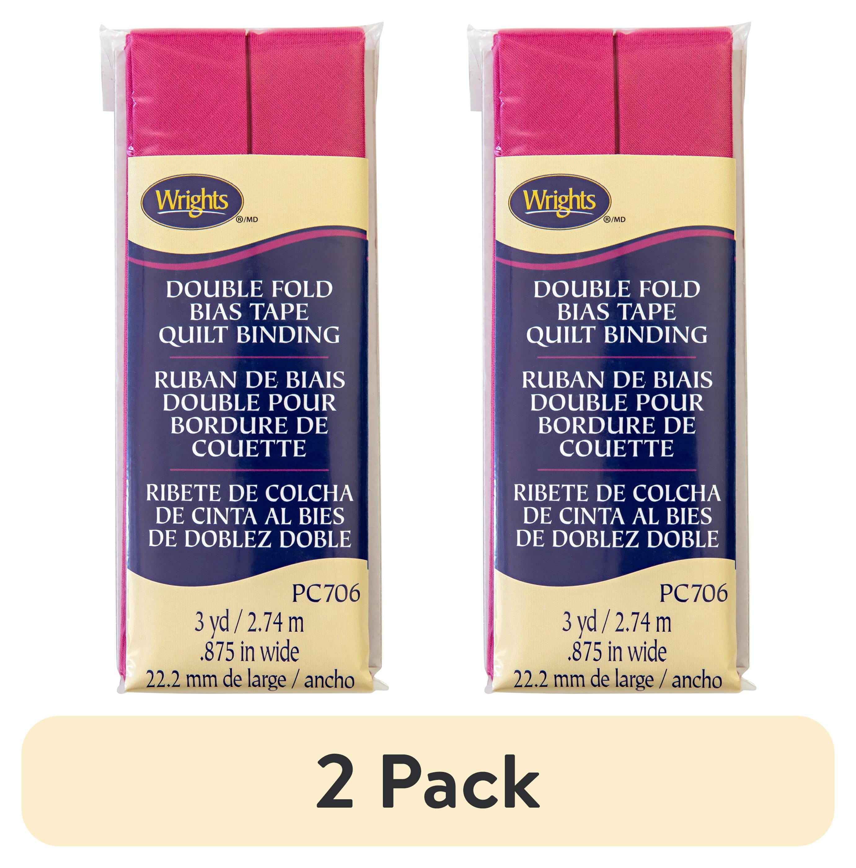 (2 pack) Wrights 7/8" Bright Pink Quilt Binding, 3 yd