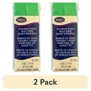(2 pack) Wrights 7/8" Green Quilt Binding, 3 yd