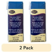 (2 pack) Wrights 7/8" Lapis Blue Quilt Binding, 3 yd Polyester Blend Sewing Trim