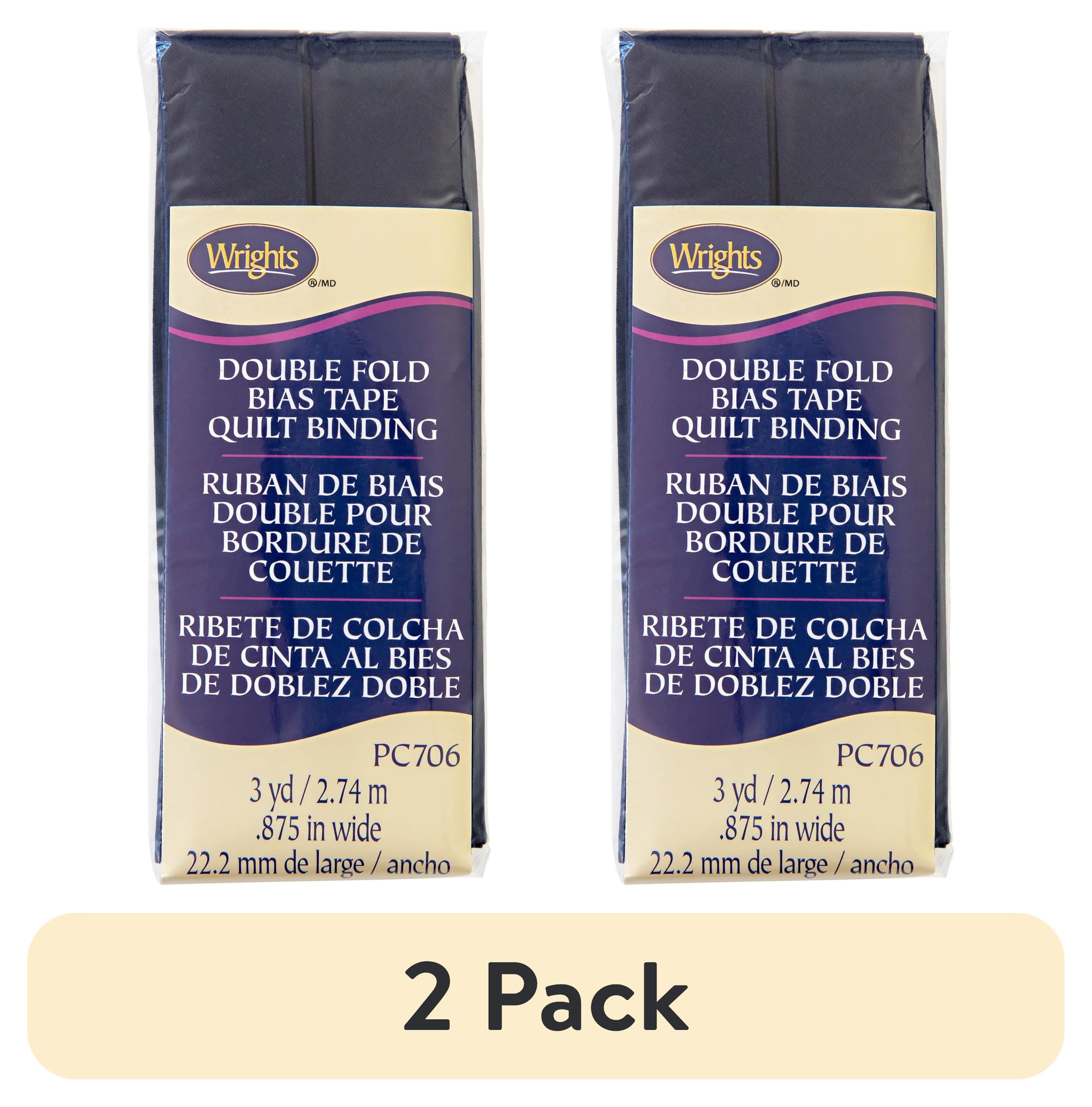 (2 pack) Wrights 7/8" Navy Quilt Binding, 3 yd