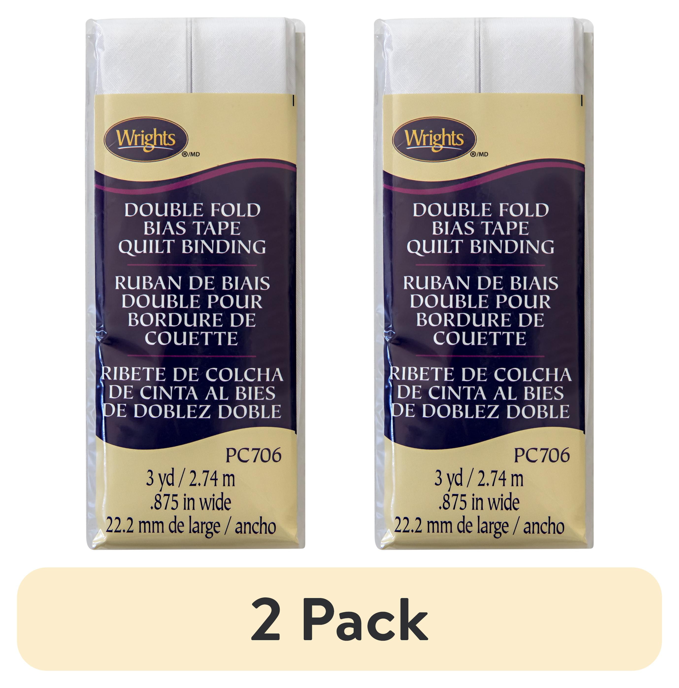 (2 pack) Wrights 7/8" White Quilt Binding, 3 yd