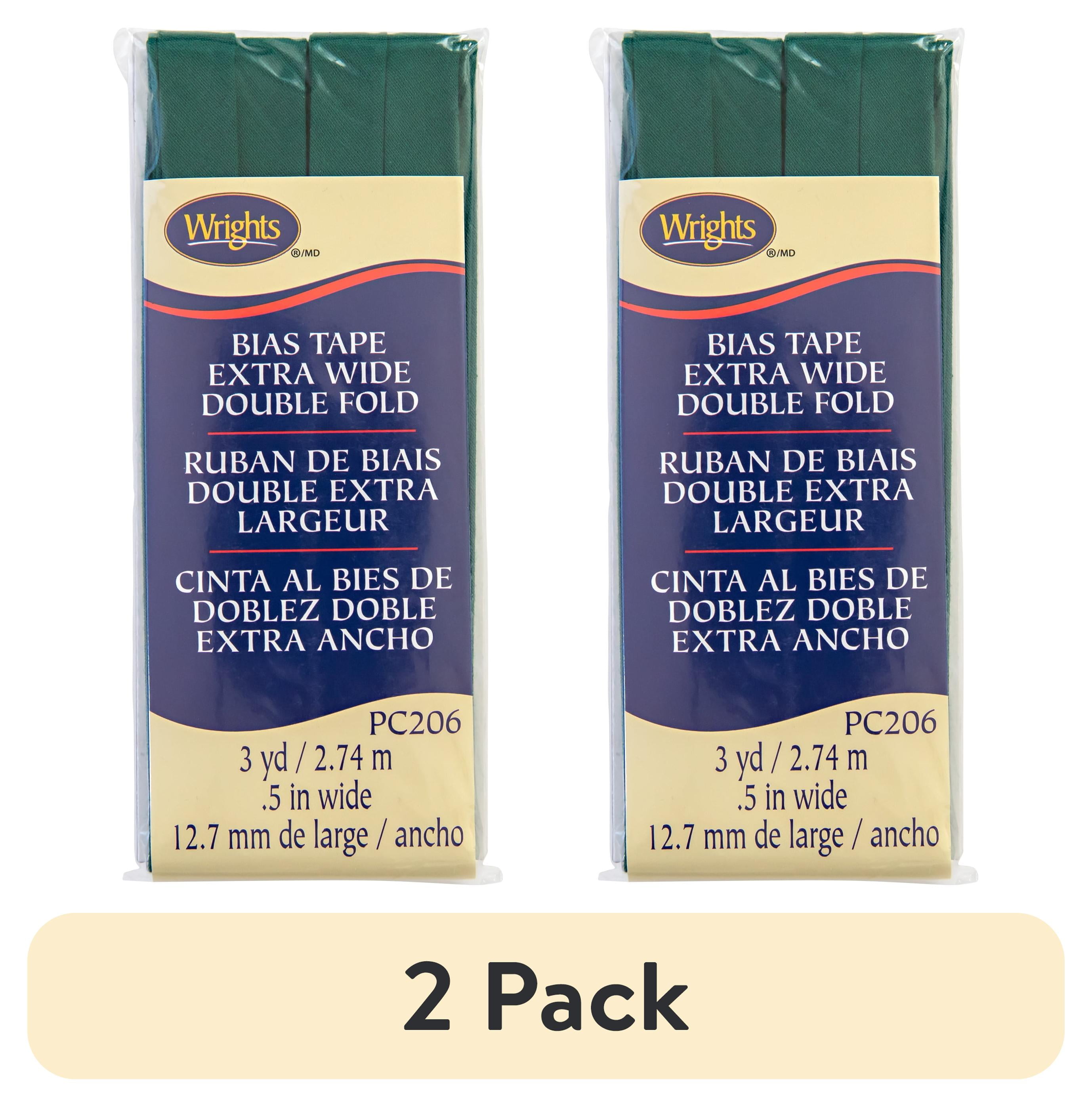 (2 pack) Wrights Bias Tape X Wide Dbl Fold 3yd Jungle Green