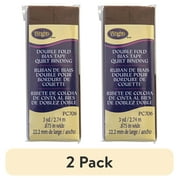 (2 pack) Wrights Mocha Brown Double Fold Quilt Binding 7/8" 3 yd Polyester Blend Sewing Trim