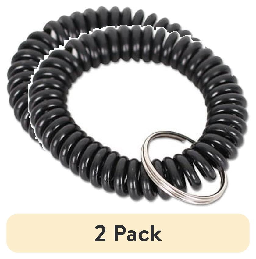 (2 pack) Wrist Coil Plus Key Ring Plastic, Black, 6/Pack - Walmart ...