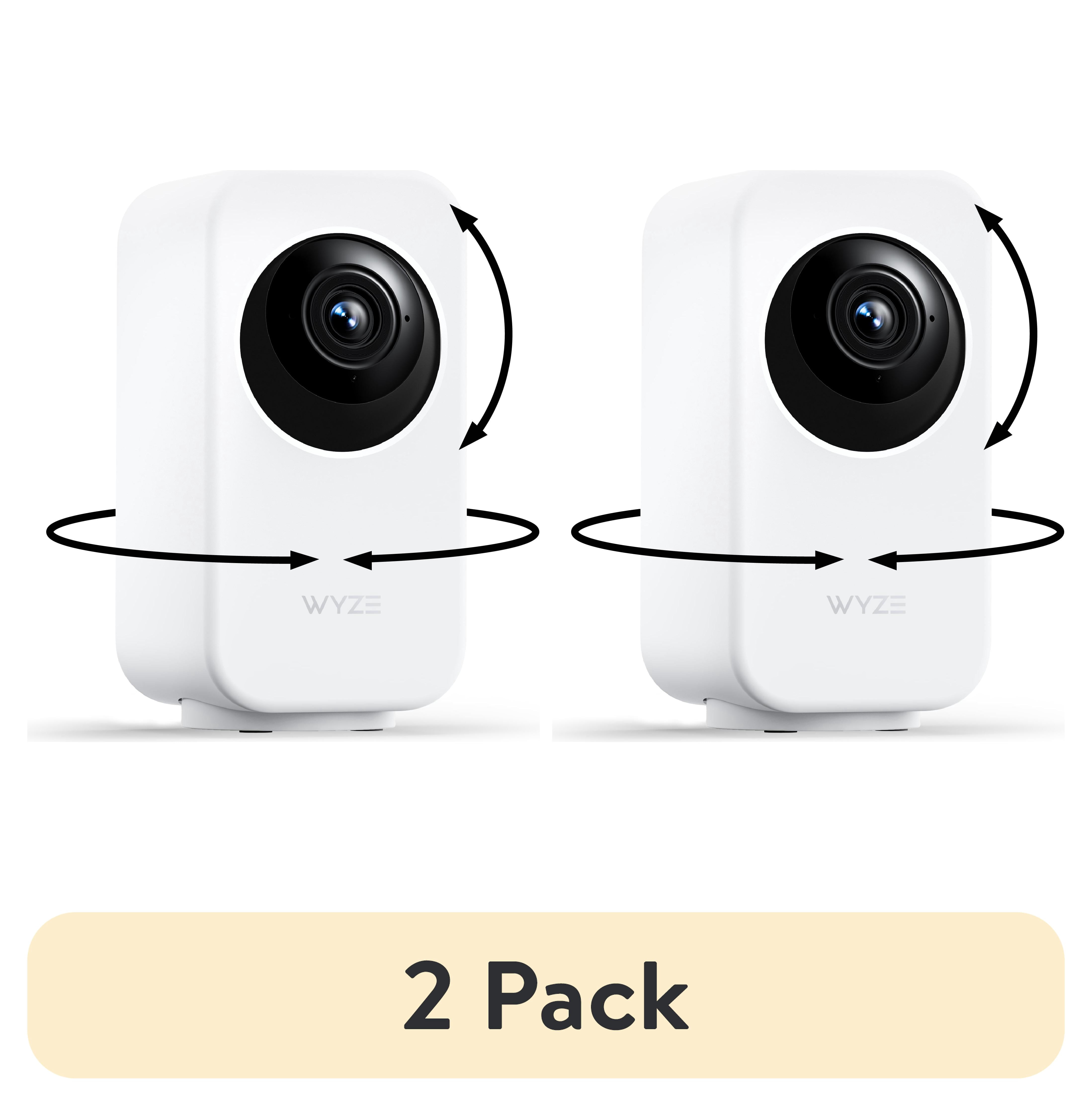 (2 pack) (2 pack) Wyze Indoor Cam Pan 2K Security Camera, Indoor Pan ...