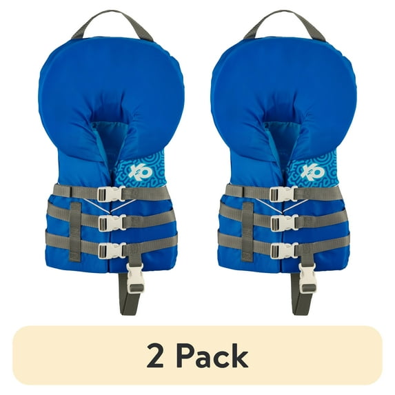 (2 pack) X2O Infant Closed Sided Life Vest, Blue, Unisex, 0-30 lbs.