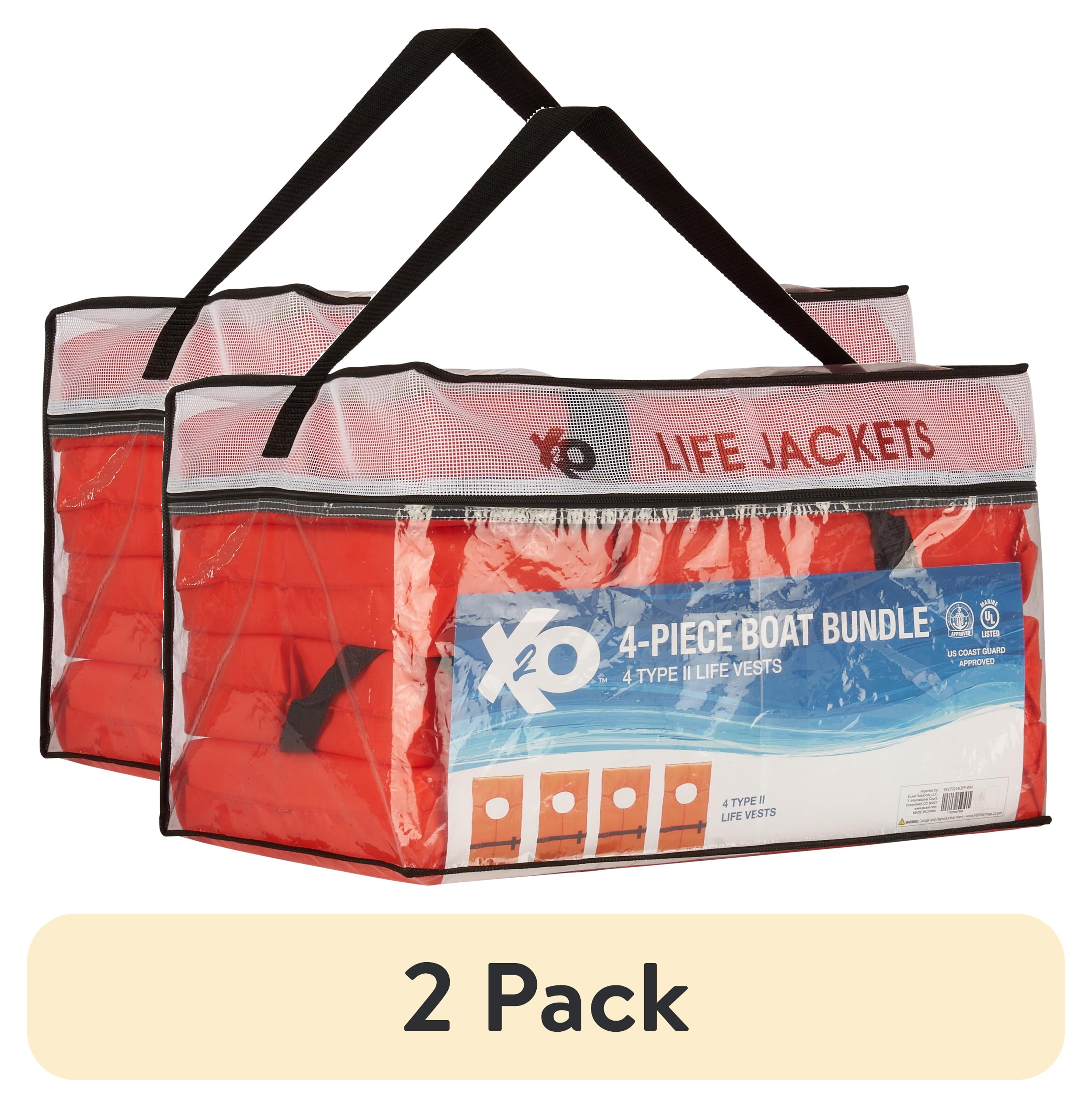 (2 pack) X2O USCG Approved Type II Universal Life Vest Pack