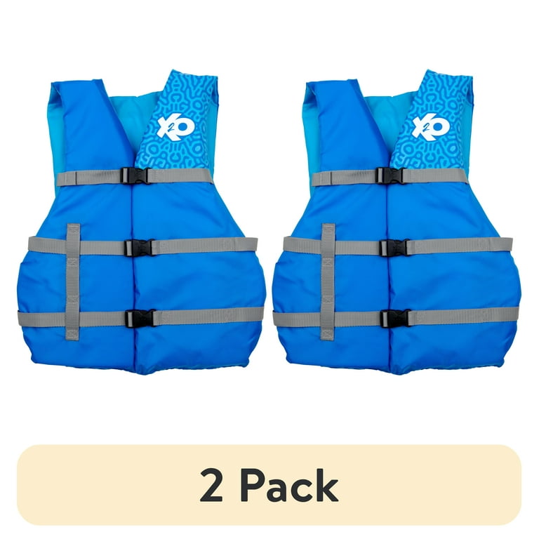 2 pack) X2O Universal Adult Life Vest and Jacket, (30