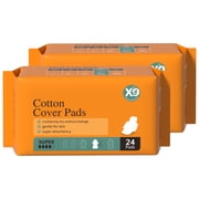 2 packX9 Cotton Cover Period Pads, Super Absorbency Pads for Women with Wings
