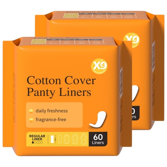 (2 pack) X9 Cotton Cover Panty Liners