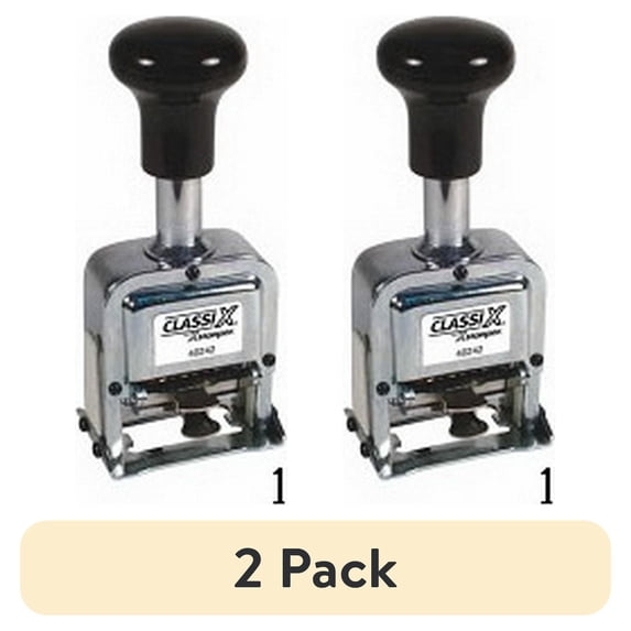 (2 pack) Xstamper 40244 Self-Inking, Automatic Number Stamp, Size: 1 / 8-Band