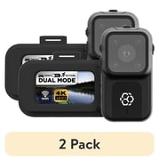 (2 pack) YADA BEON 4K Mini Dash Cam Action Body Cam 2-in-1, App Compatible, WiFi, GPS and Smart G-Sensor, 680mAh Battery, 64GB SD Card Included, BEON3BK