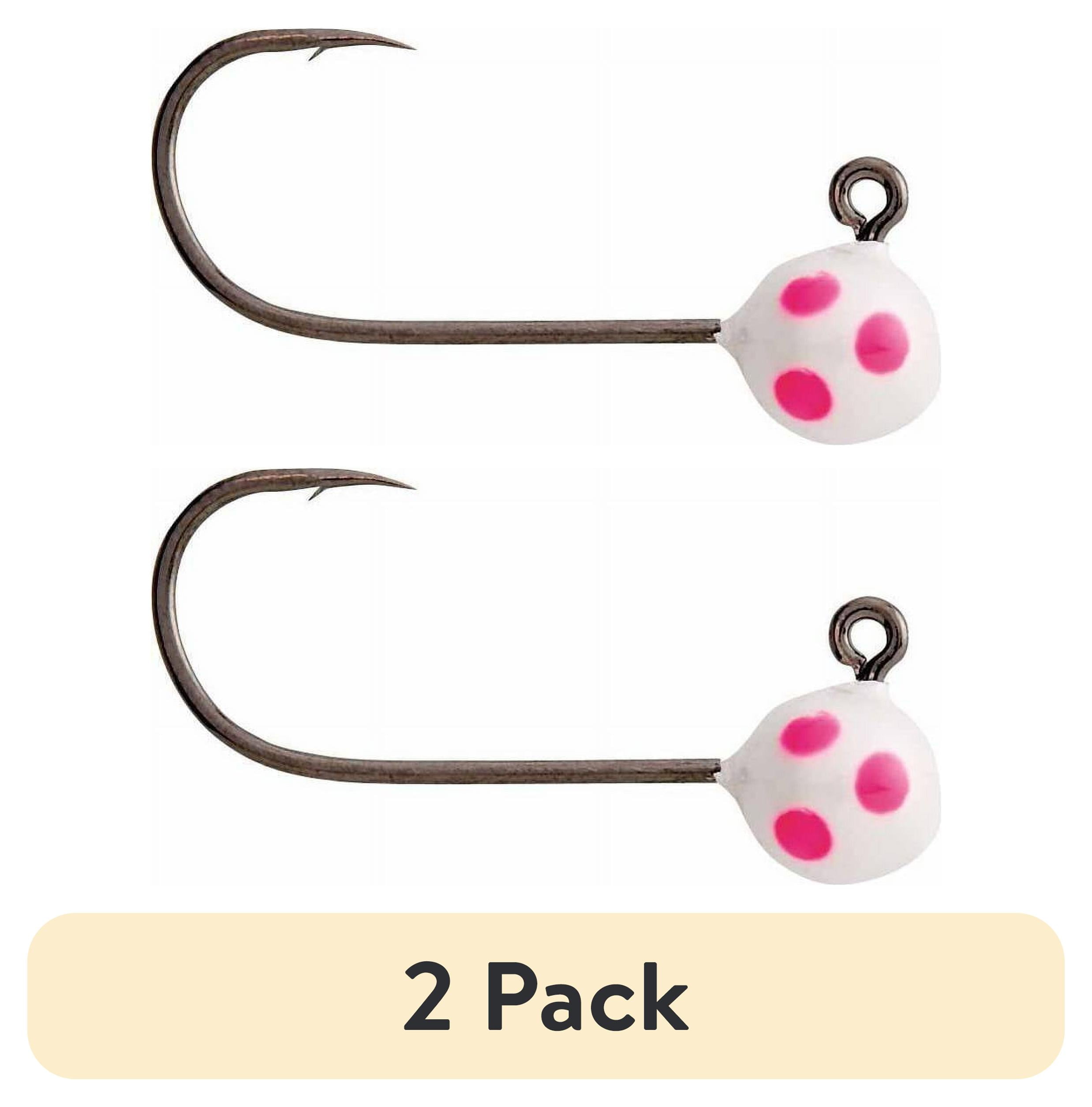 (2 pack) Yakima Bait Maxi Jig Heads, 3pk, 1/8 oz, Pearl Clown