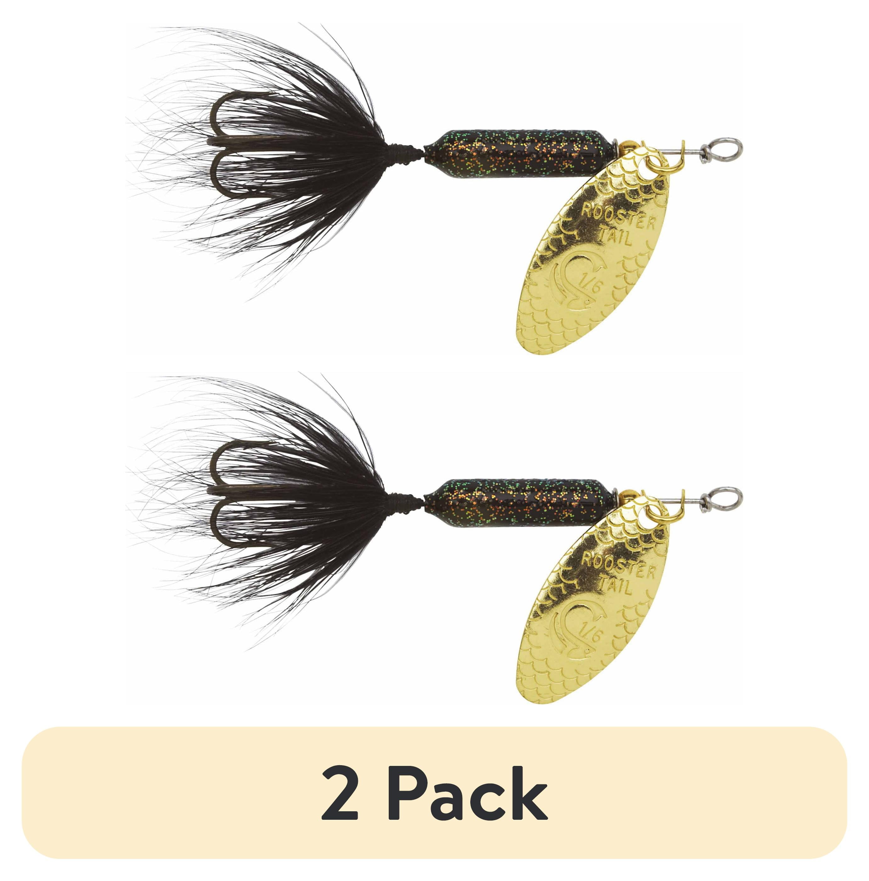 (2 pack) Rooster Tail 1/16 oz Glitter Black