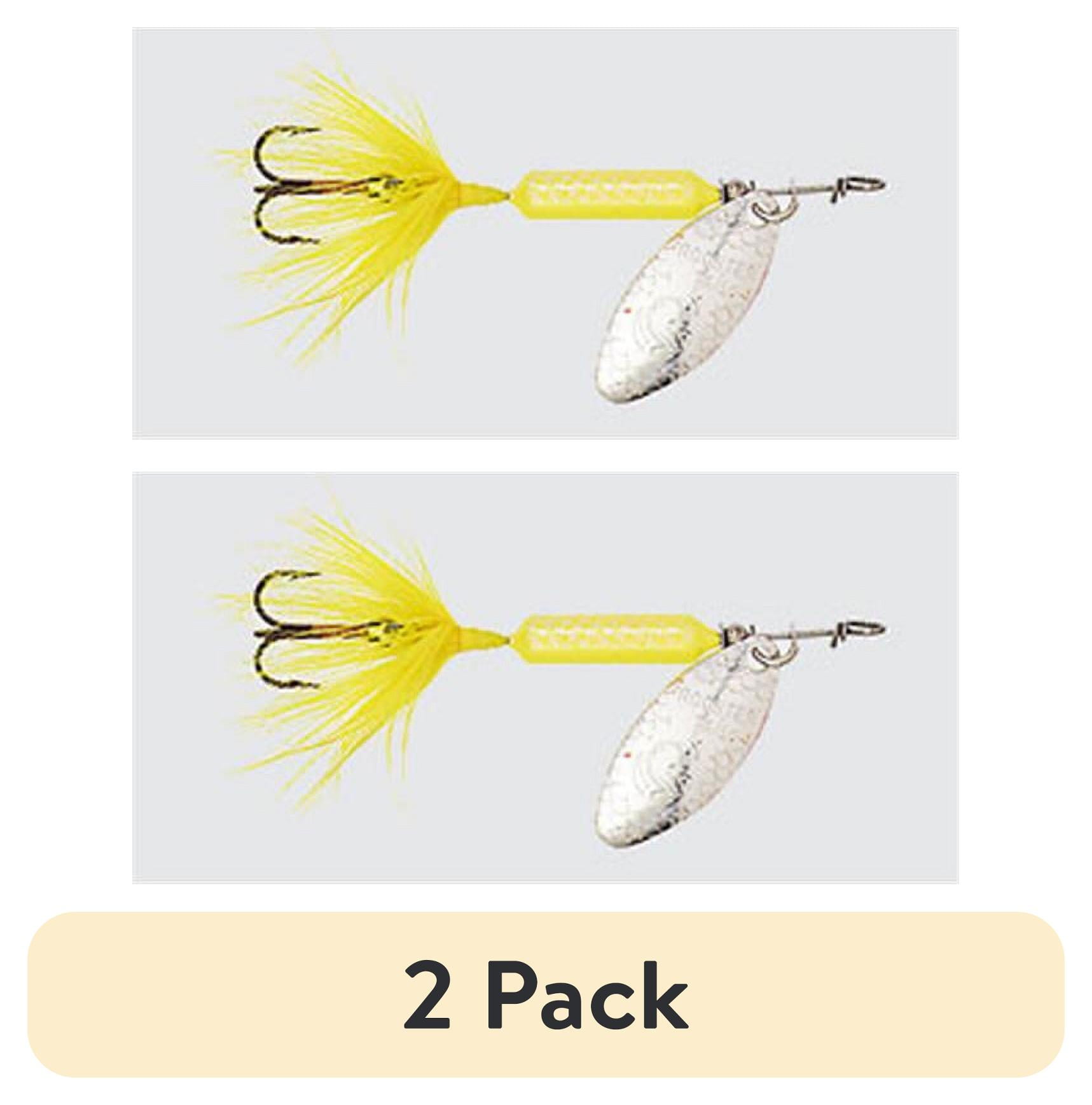 (2 pack) Yakima Bait Worden's Original Rooster Tail, Inline Spinnerbait Fishing Lure, Yellow, 3/8 oz.