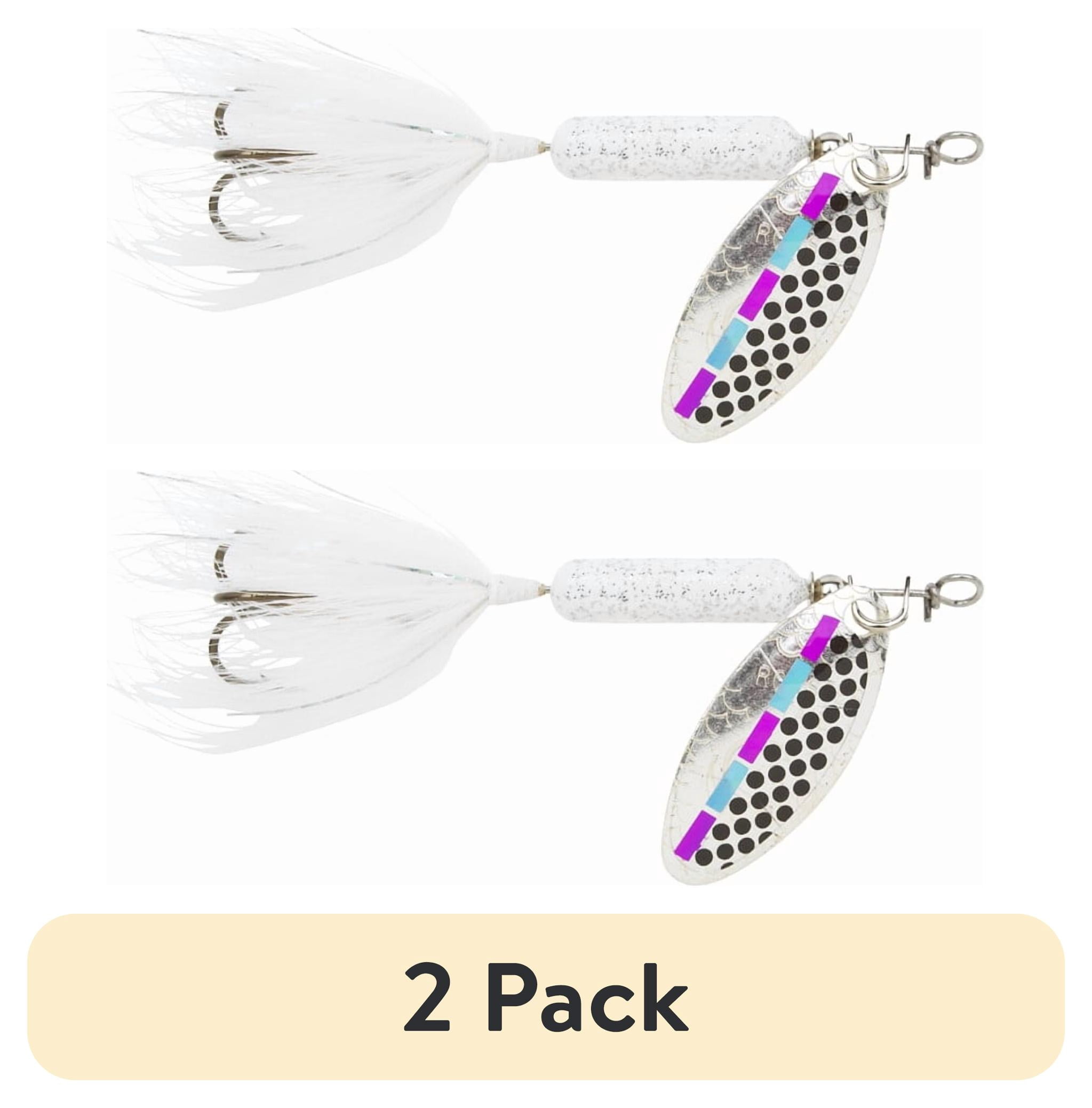 (2 pack) Yakima Bait Worden's Original UV Coated Rooster Tail Lure, Tinsel Shad, 1/16 oz.