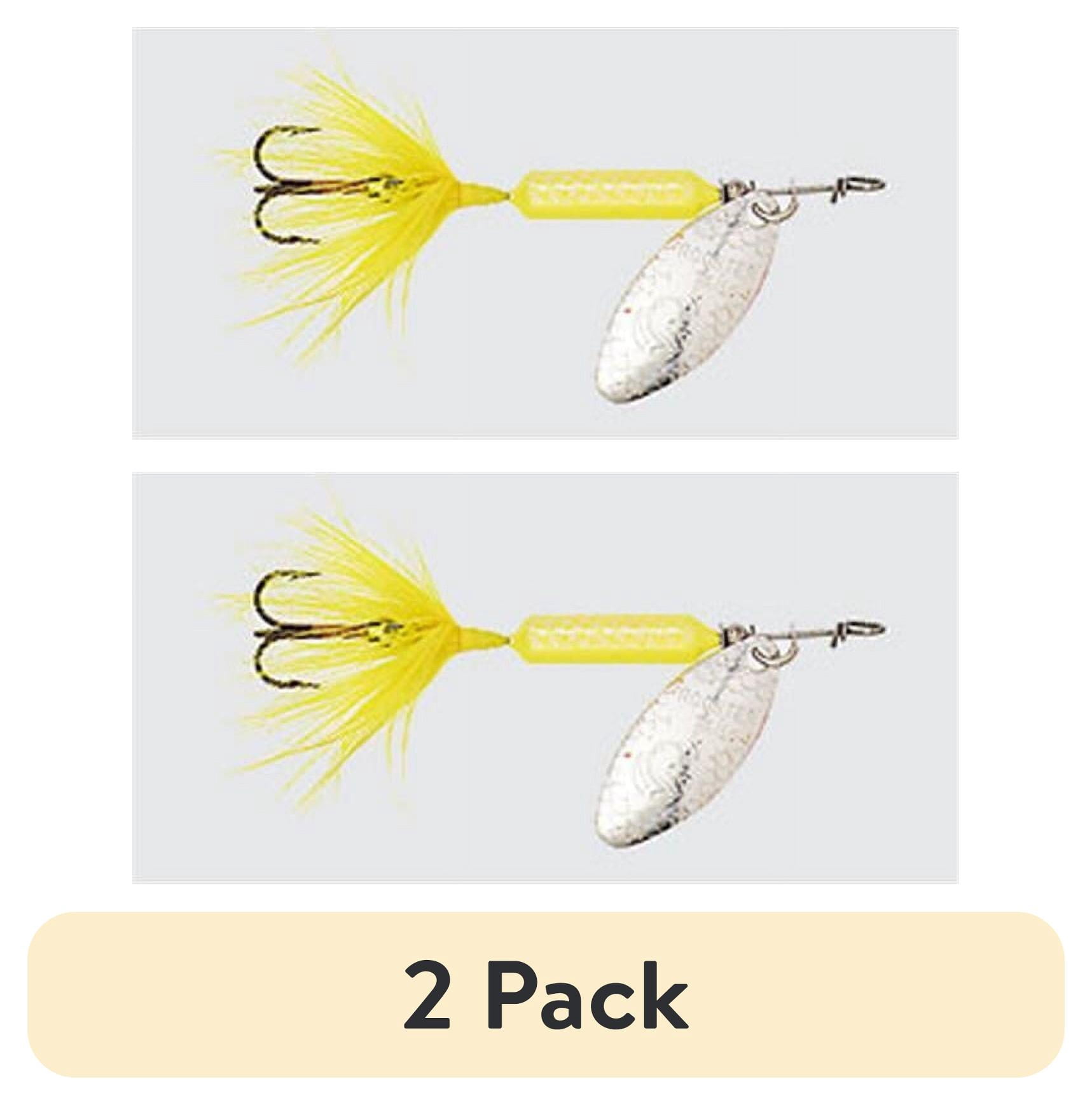 (2 pack) Yakima Rooster Tails 206-HSYL 0.06 oz Original Rooster Tail, Hammered Yellow