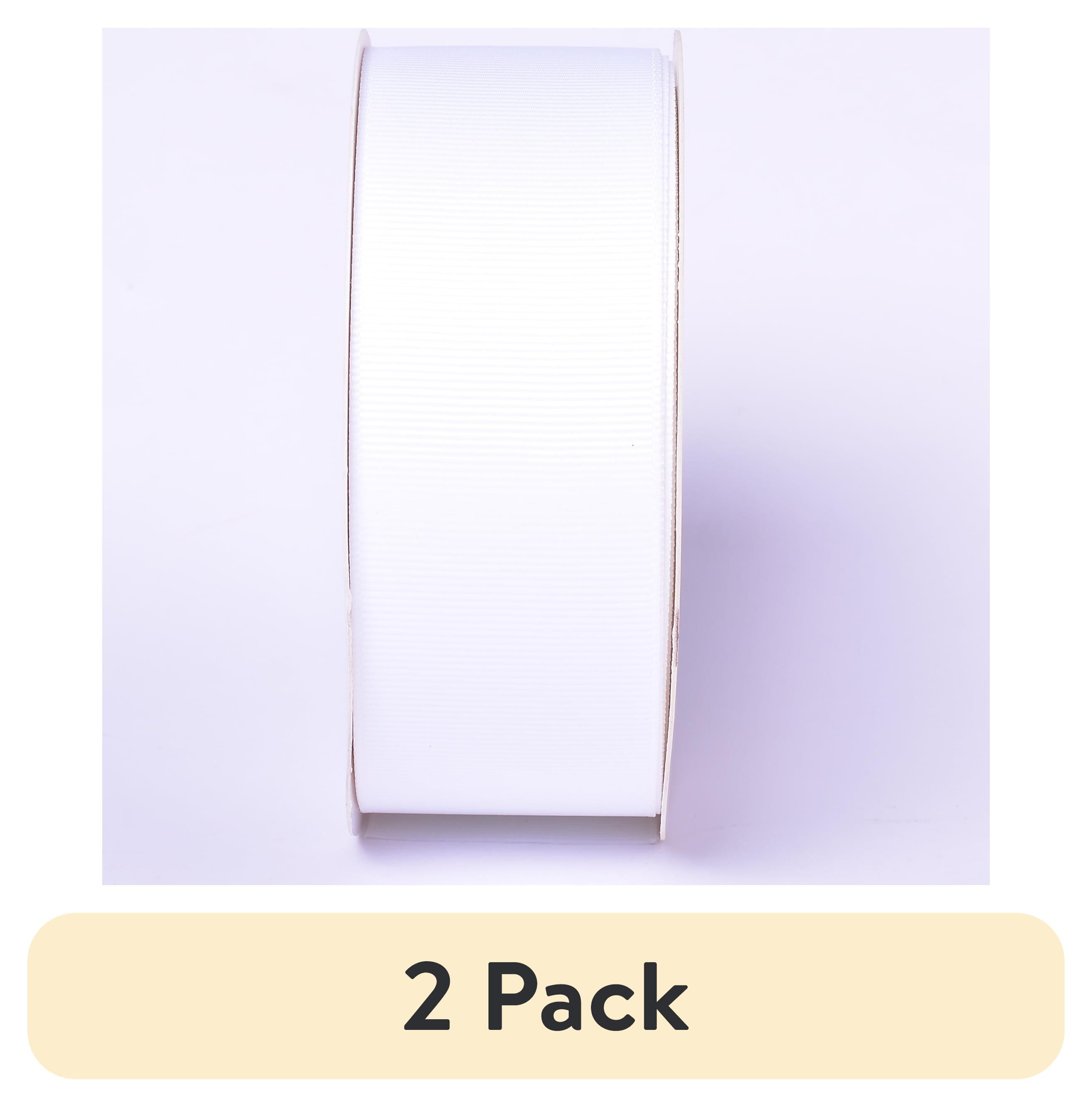 (2 pack) Yama Ribbon 1.5" White Grosgrain Mega Ribbon, 1 Each