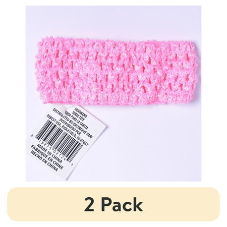 (2 pack) Yama Ribbon, Female Girls Child Accessories Knit Headband in Light Pink, 1 Count