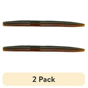 2 pack Yamamoto Baits Senko Soft Plastic Fishing Lure 5 - Green Pumpkin/Amber