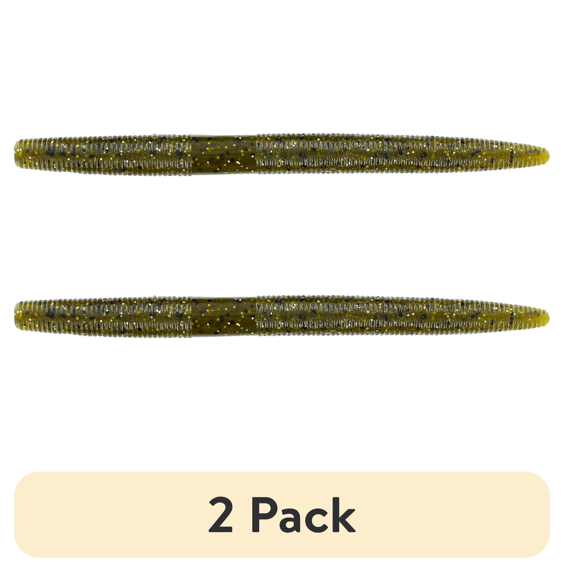 2 pack) Yamamoto Senko Soft Plastic Worm 5'' – Green Pumpkin Magic